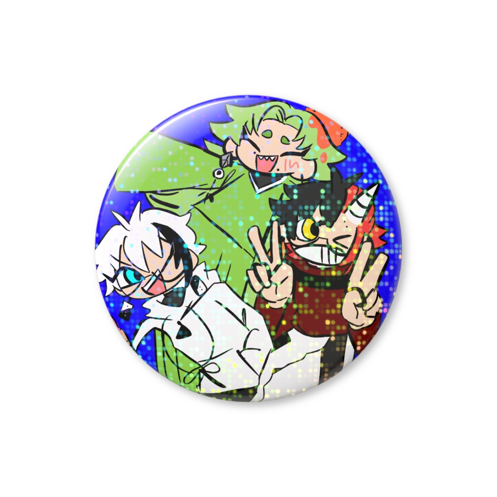 オリキャラ　キラキラ缶バ