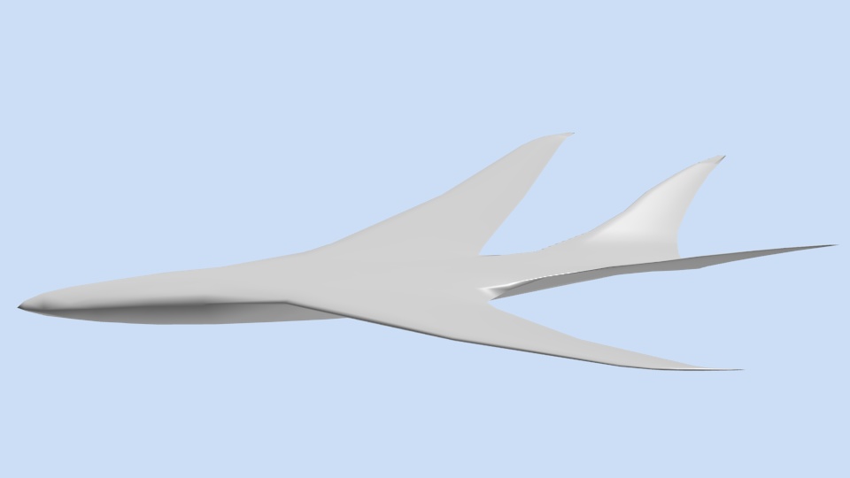 きれいな形の飛行機