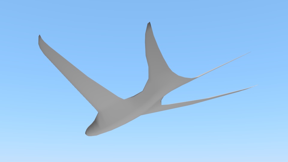 きれいな形の飛行機