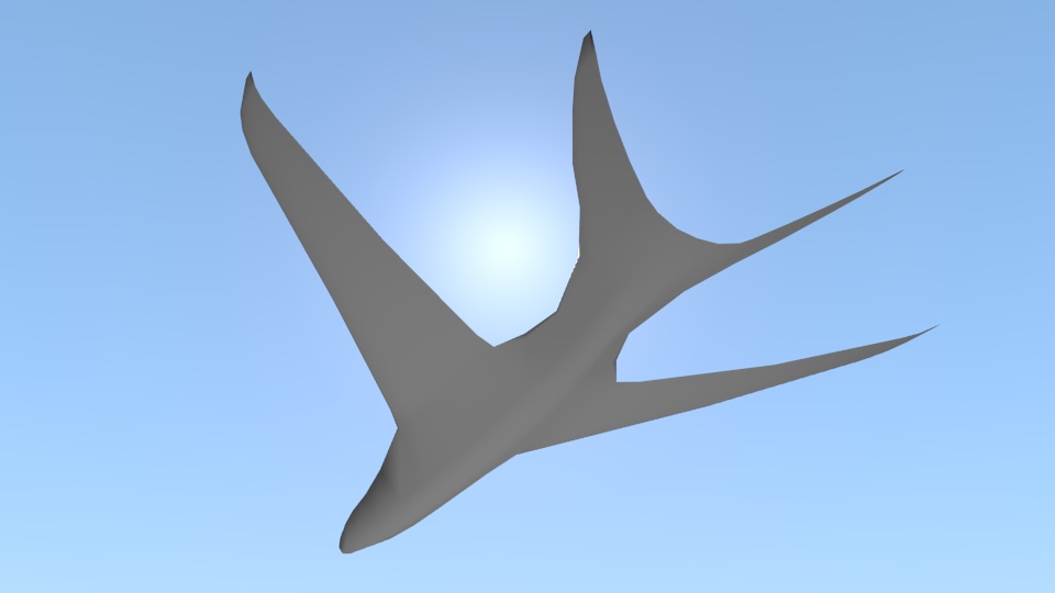 きれいな形の飛行機