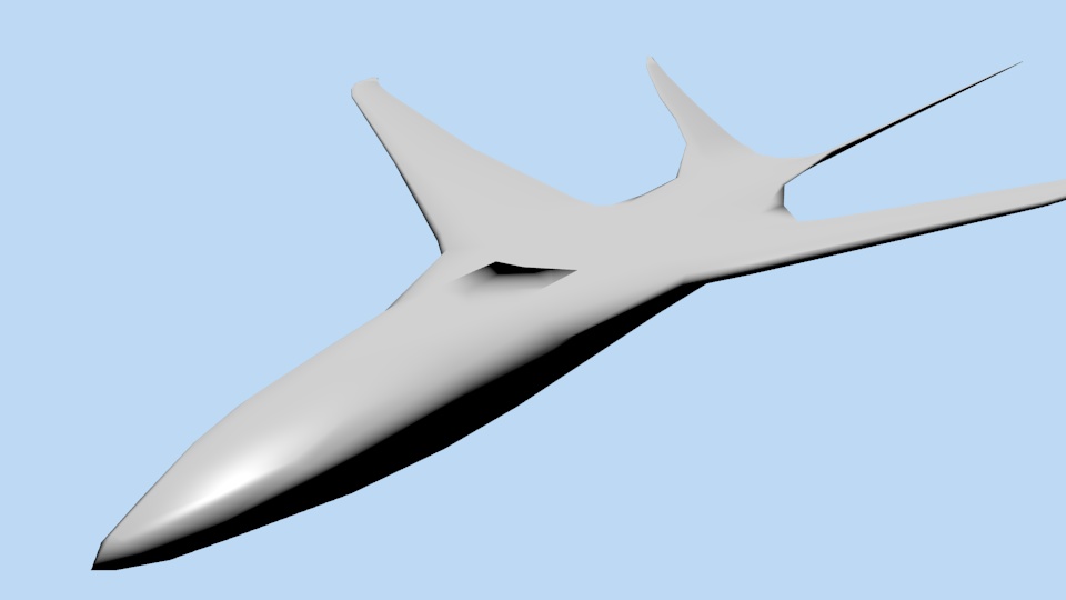 きれいな形の飛行機