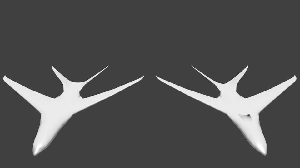 きれいな形の飛行機