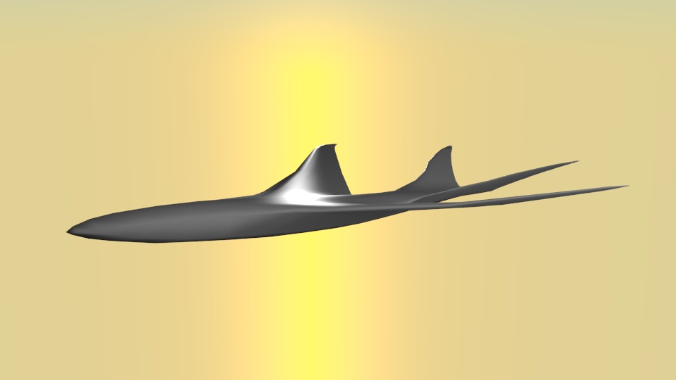 きれいな形の飛行機