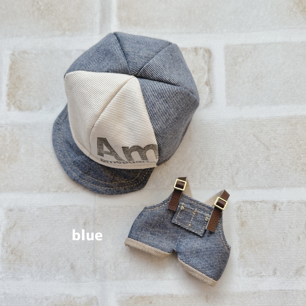 【10cm】デニムキャップ&サロペ