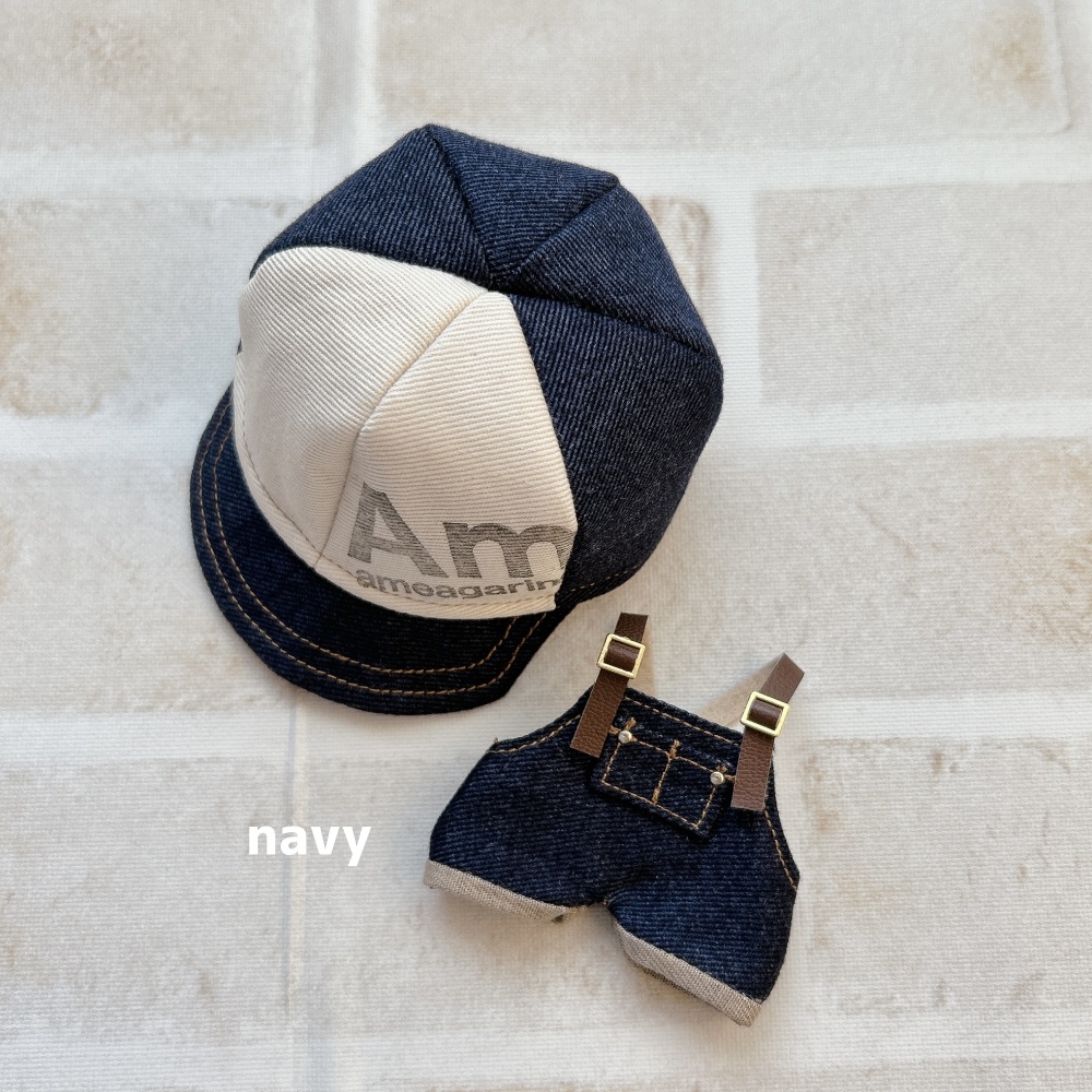 【10cm】デニムキャップ&サロペ