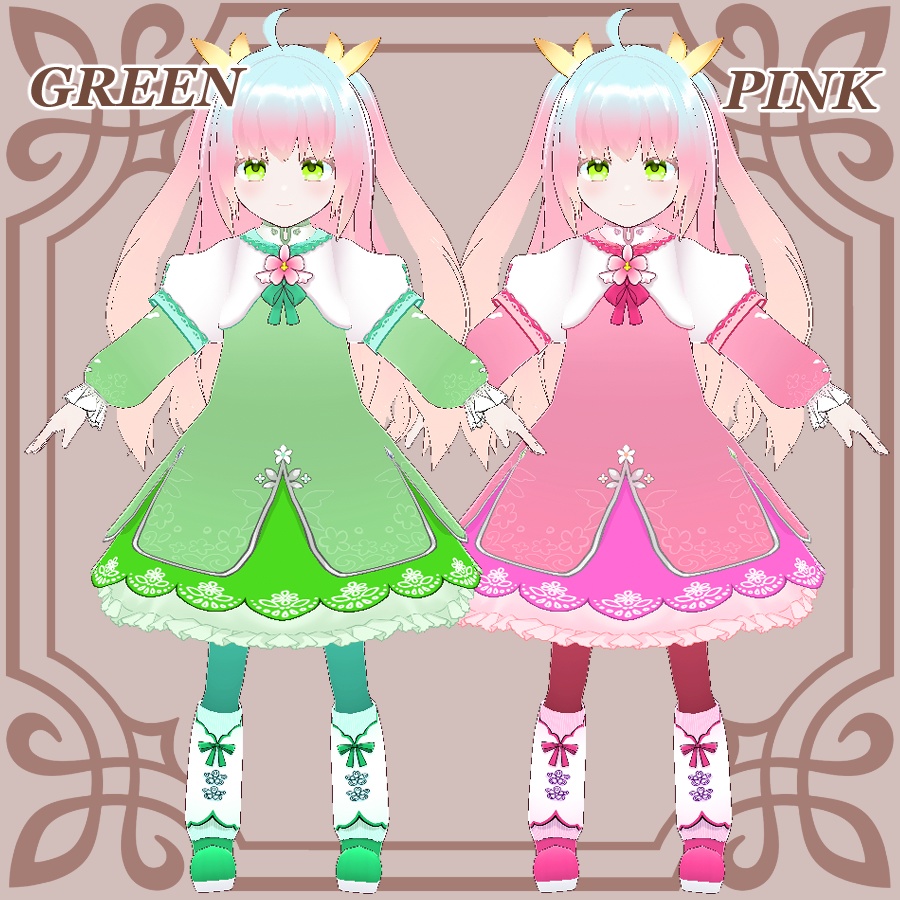 【VRoid】3Dモデル‗ 桜雨【衣装のみ有(無料版有)】