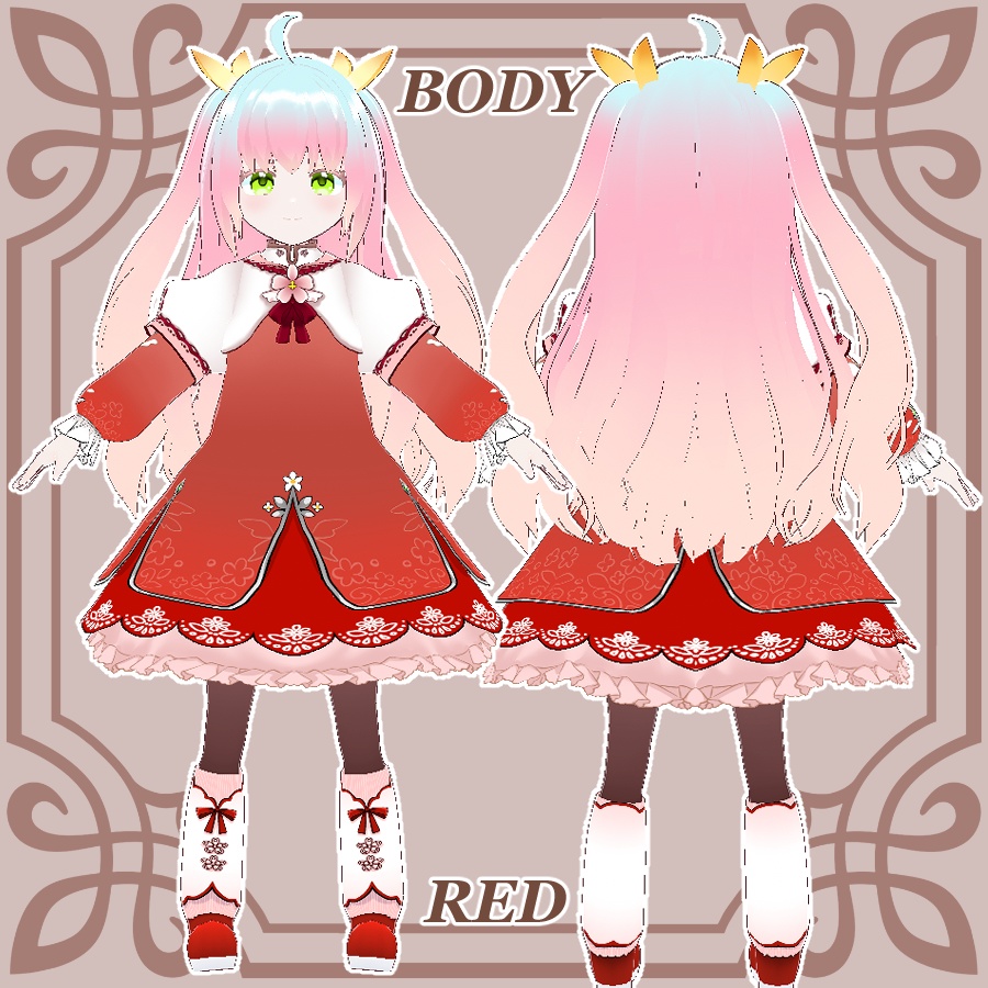 【VRoid】3Dモデル‗ 桜雨【衣装のみ有(無料版有)】