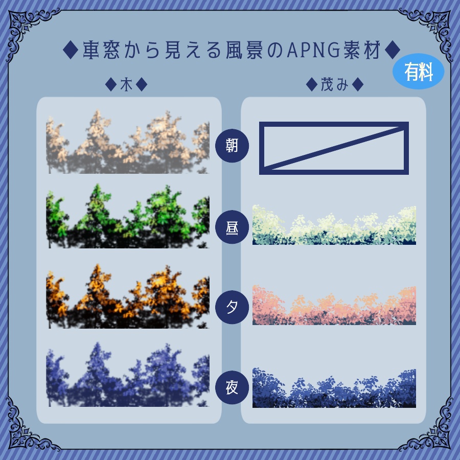 【ココフォリア用】POPな電車素材【APNG/無料版有】