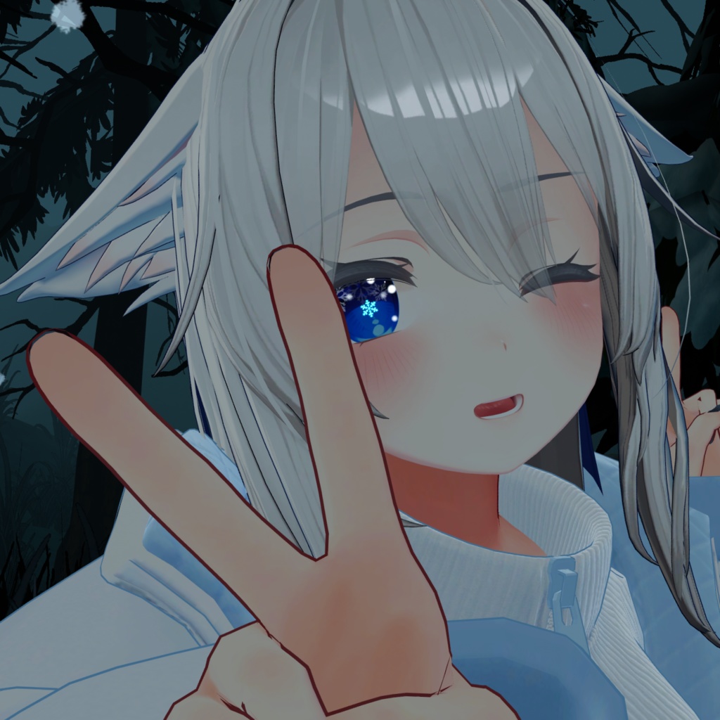 瞳に雪が降る「雪降る瞳」桔梗ちゃん対応
