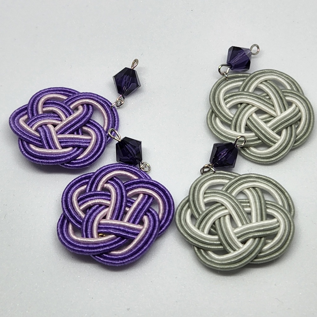 骨喰藤四郎・鯰尾藤四郎イメージ水引細工ピアス