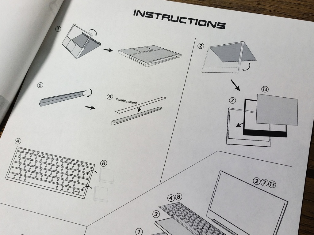 ペーパークラフト ラップトップコンピュータ+ワイヤレスマウス