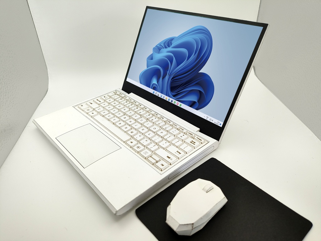 ペーパークラフト ラップトップコンピュータ+ワイヤレスマウス