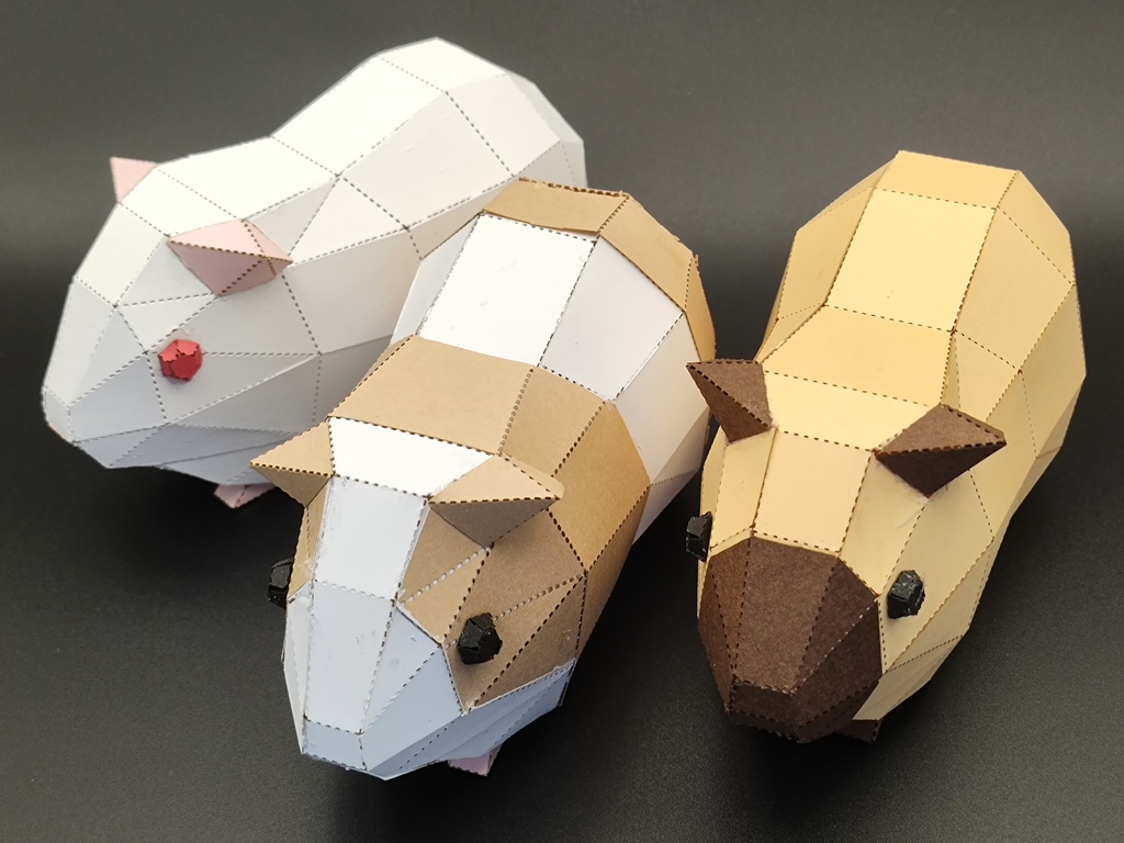 ペーパクラフト　モルモット