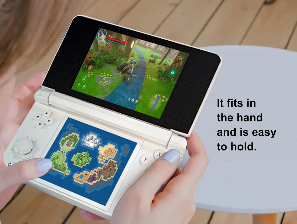 携帯ゲーム機のペーパークラフト PDF SVG | ポータブルゲーム機 | ローポリゴン | レトロゲーム | インテリア