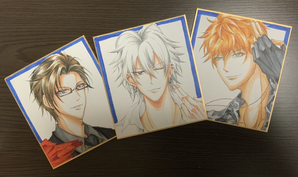 ハマ色紙　「左馬刻/理鶯」