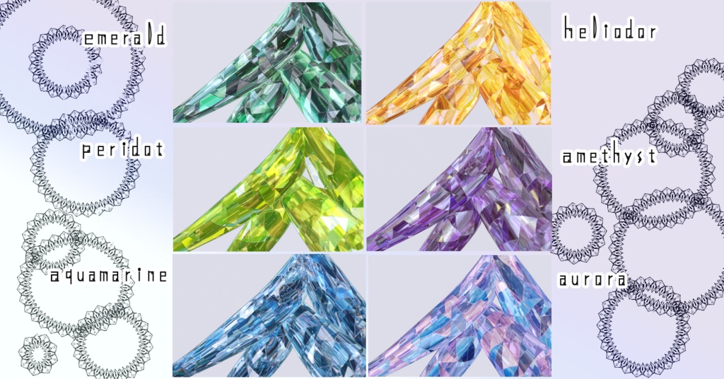 【Pochi専用/髪・顔・体/マテリアル付き】💎宝石マテリアル-your facets-💎