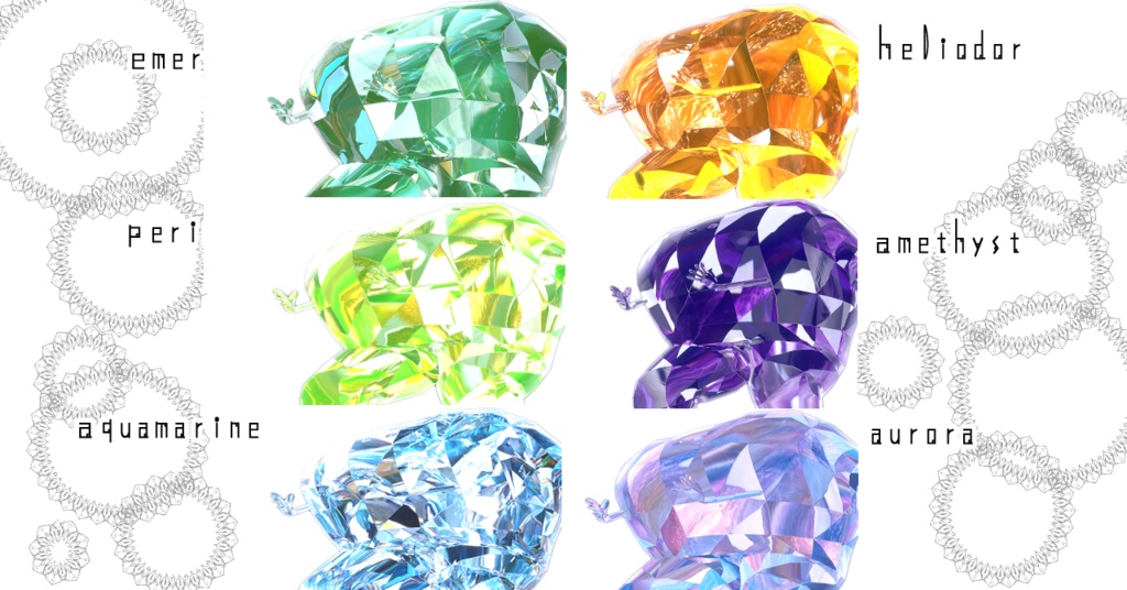 【tooth専用/マテリアル付き】💎宝石マテリアル-your facets-💎