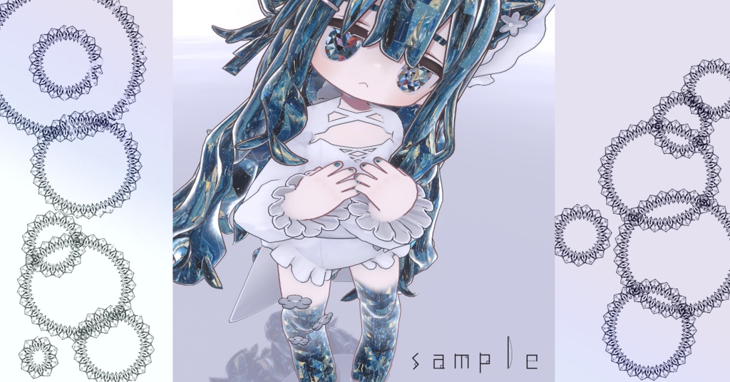 【キプフェル専用/髪・顔・体・耳・しっぽ/汎用マテリアル付き】💎宝石マテリアル-your facets-💎