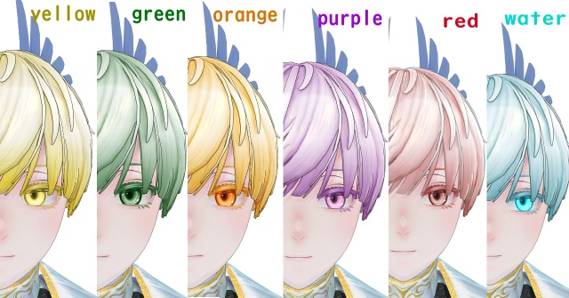 【Reme専用/PSDつき】髪/眉・まつげ/瞳:11色テクスチャ