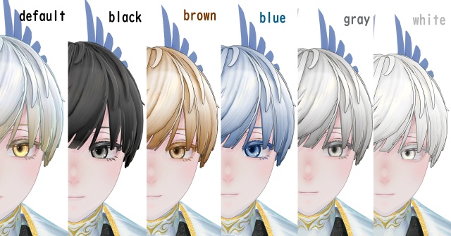 【Reme専用/PSDつき】髪/眉・まつげ/瞳:11色テクスチャ