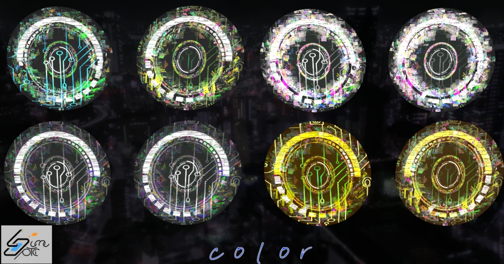 【Lume Optic 専用/マテリアルつき】ネオンアイテクスチャ【14パターン】