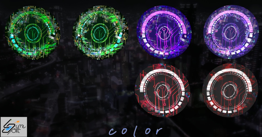 【Lume Optic 専用/マテリアルつき】ネオンアイテクスチャ【14パターン】