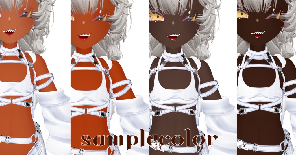 【フワリポポネッタ専用】褐色肌テクスチャ(艶あり・なしのマテリアル付)