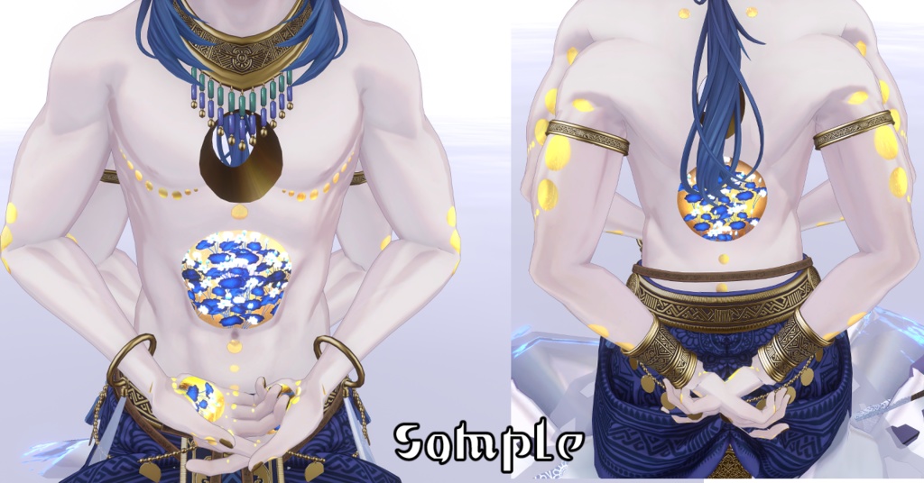 【サルヴァダルシャ専用/マテリアル付】月を食む蓮タトゥー(A lotus tattoo that feeds upon the moonlight.)