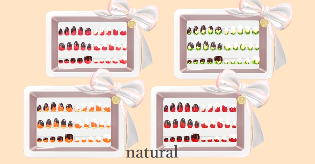 【マテリアル付】chocola fruits nail【MDollnail対応】