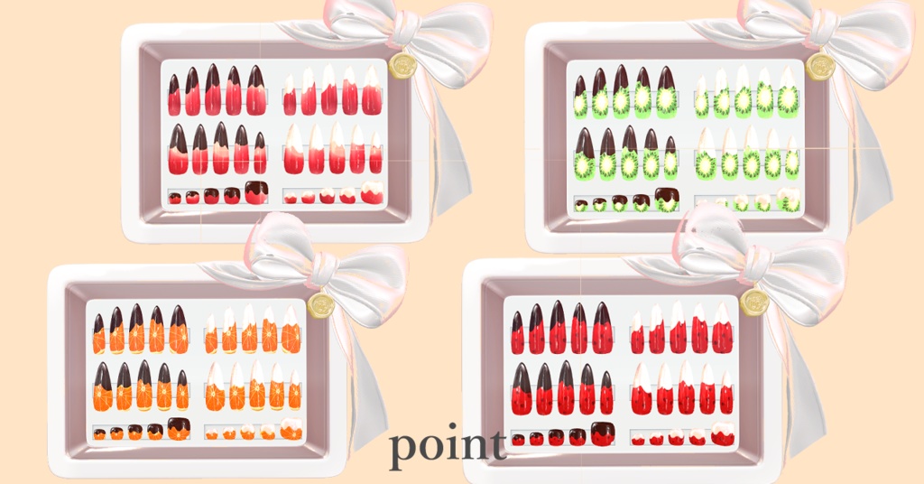 【マテリアル付】chocola fruits nail【MDollnail対応】