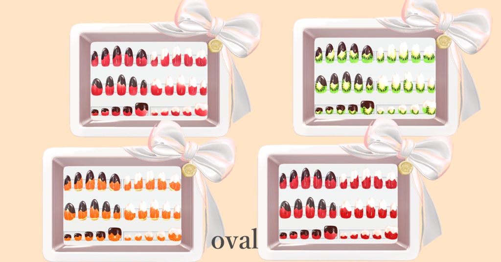 【マテリアル付】chocola fruits nail【MDollnail対応】