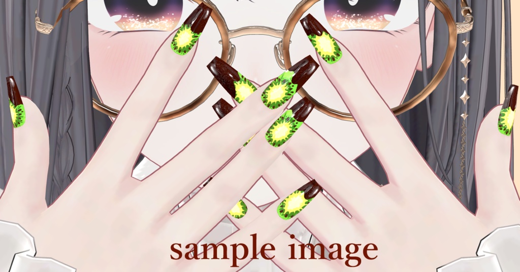 【マテリアル付】chocola fruits nail【MDollnail対応】