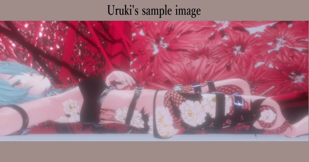 【マテリアル付/PSD・CLIP付Tatoo】花を食む蛇-The Serpent That Grazes on Flowers-