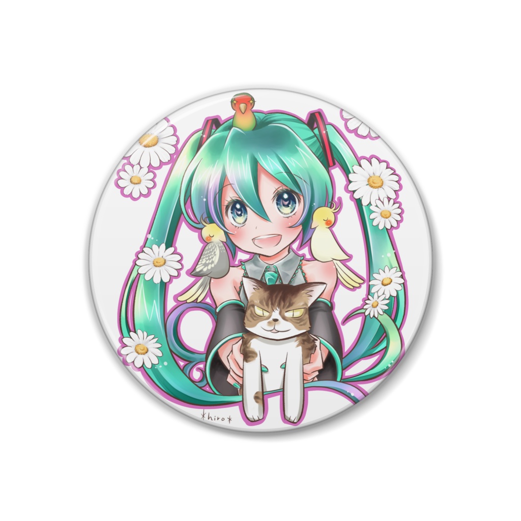 うちの子とミクさん缶バッジS