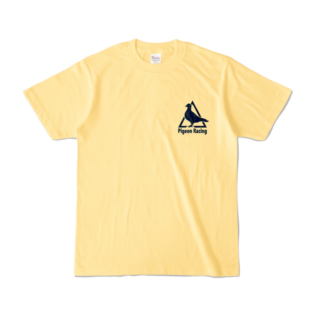 鳩レースTシャツ　ライトイエロー