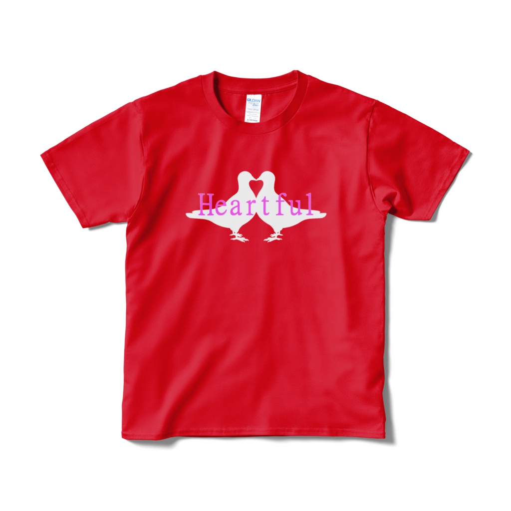 ハートフルTシャツ レッド
