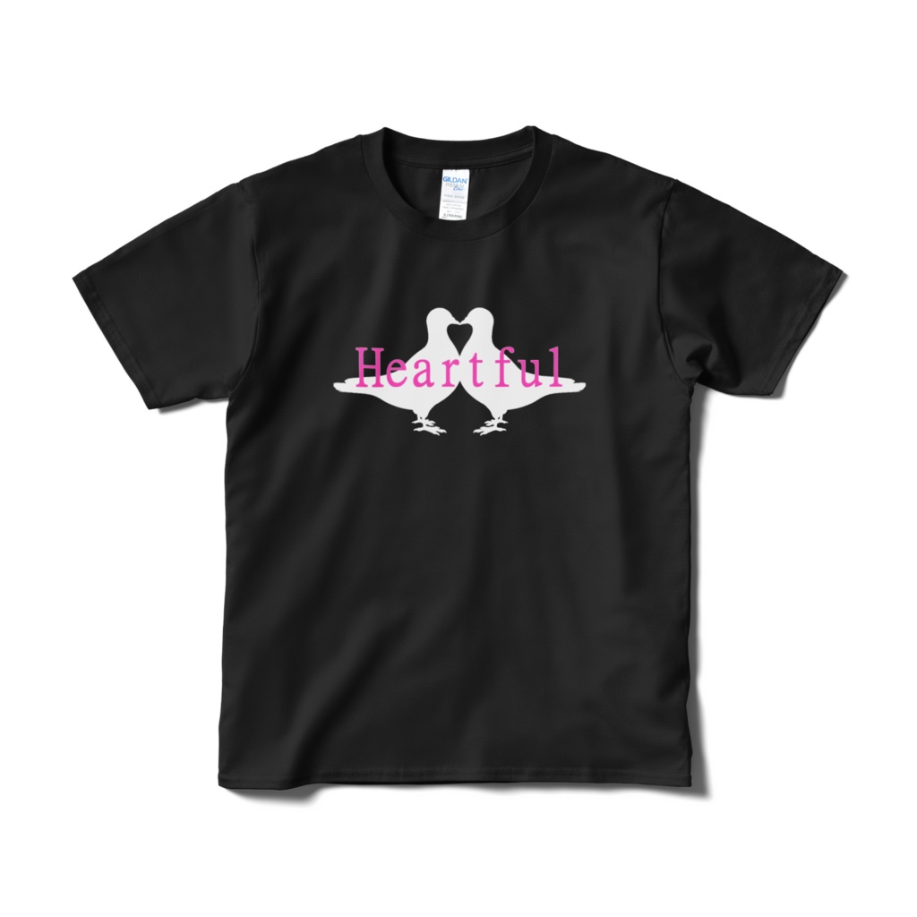 ハートフルTシャツ ブラック