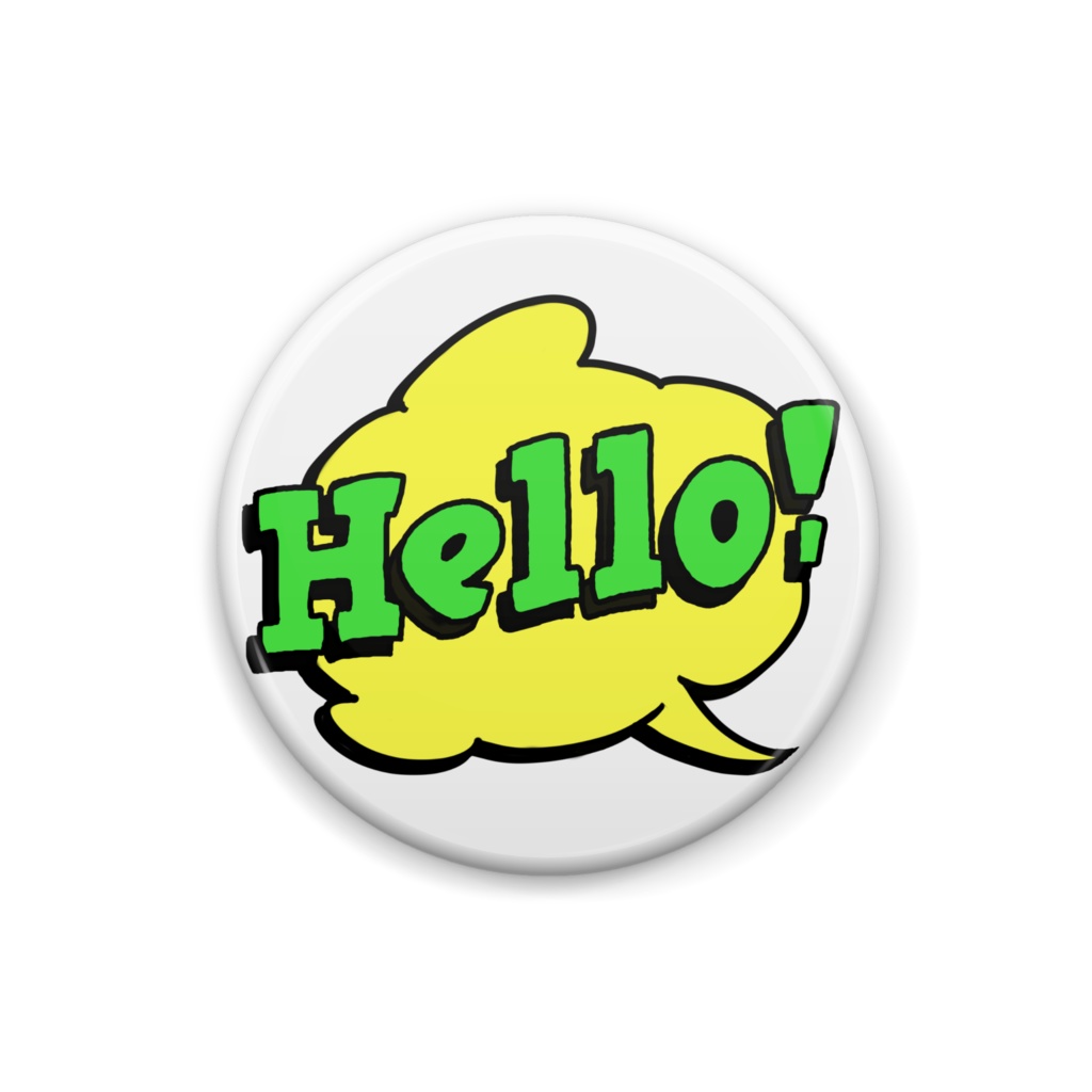 缶バッジ　Hello!