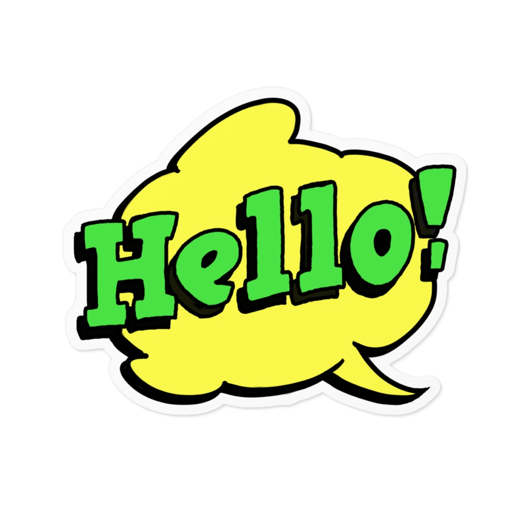 ステッカー　Hello!