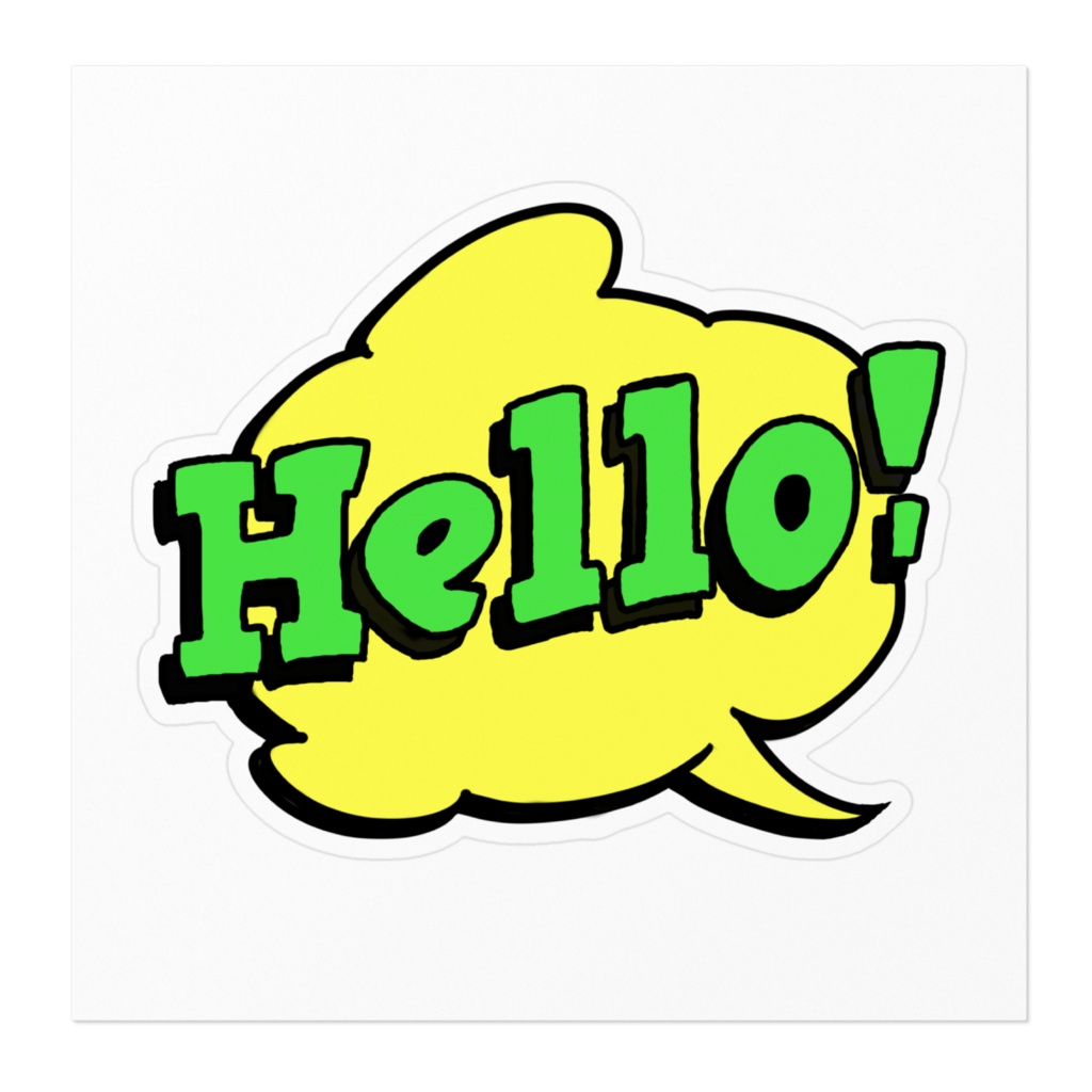 ステッカー Hello!