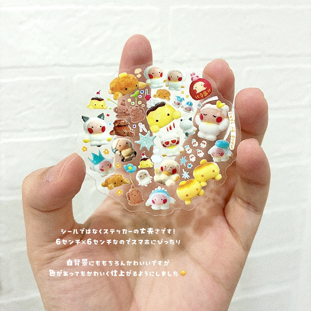 カニちゃんマルシェトートと透明ステッカーセット