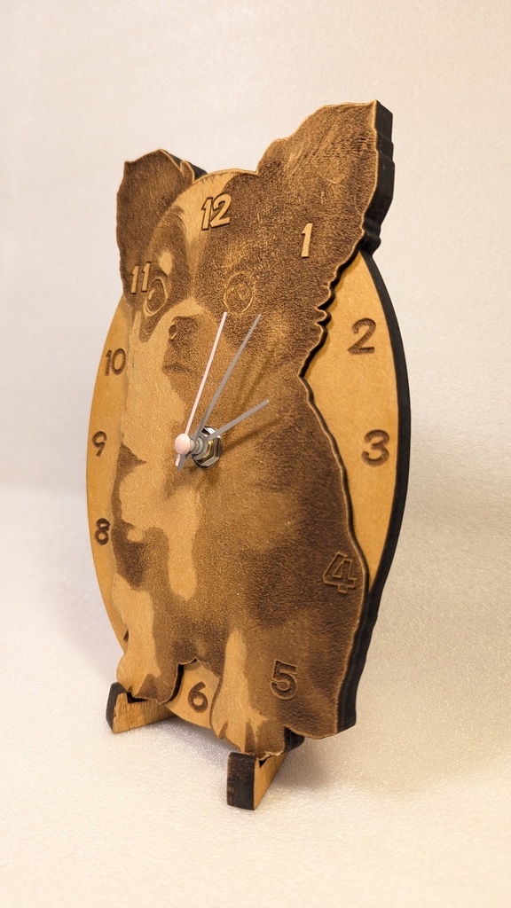 【オーダーメイド可能】オリジナル時計(チワワ) 壁掛け/スタンド置き 両対応