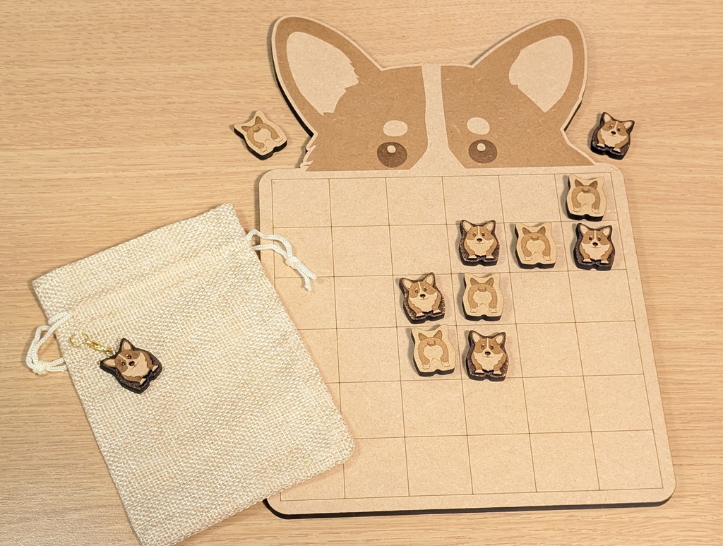 【オセロ】コーギーリバーシ(ミニ・6x6)