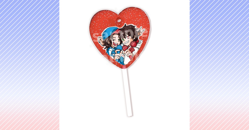 じろいちキャンディー型アクリルキーホルダー