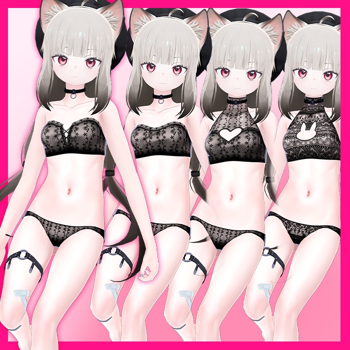 【VRChat】 YUGI & MIYO delicate underwear pack / 유기&미요의 섬세한 속옷 / 「ユギ」「ミヨ」の繊細な下着