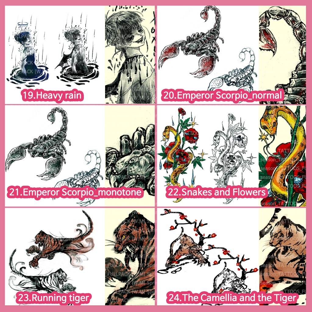 【VRChat】 Tattoo Texture Package for Spring Season / タトゥー、刺青、イレーズミーな感じを出せるみんなの春シーズンタトゥーテクスチャー