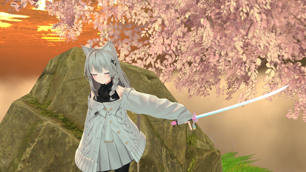+10 Avatar ! 【VRChat】 少女の日本刀 / Girlish Samurai Sword / 소녀의 일본도 * For Shinano, Minase, Karin, Manuka, Lavie, Selestia, Chocolat, Hanka, Marycia, Milfy, props only verison