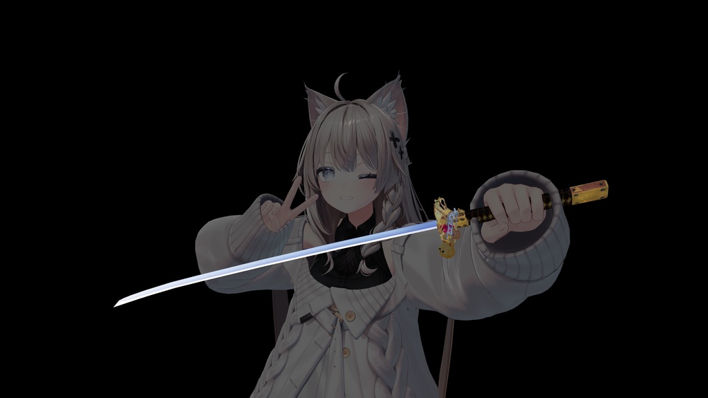 +10 Avatar ! 【VRChat】 少女の日本刀 / Girlish Samurai Sword / 소녀의 일본도 * For Shinano, Minase, Karin, Manuka, Lavie, Selestia, Chocolat, Hanka, Marycia, Milfy, props only verison