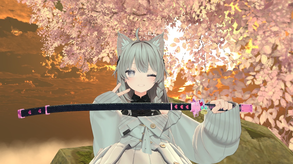 +10 Avatar ! 【VRChat】 少女の日本刀 / Girlish Samurai Sword / 소녀의 일본도 * For Shinano, Minase, Karin, Manuka, Lavie, Selestia, Chocolat, Hanka, Marycia, Milfy, props only verison