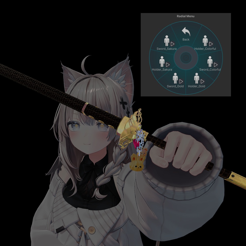 +10 Avatar ! 【VRChat】 少女の日本刀 / Girlish Samurai Sword / 소녀의 일본도 * For Shinano, Minase, Karin, Manuka, Lavie, Selestia, Chocolat, Hanka, Marycia, Milfy, props only verison